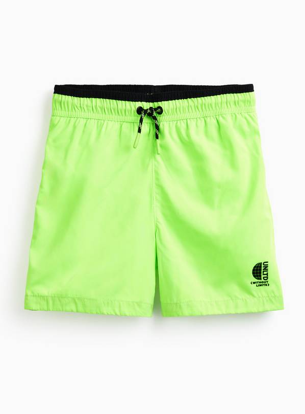 Green Neon Swim Short 11-12 years